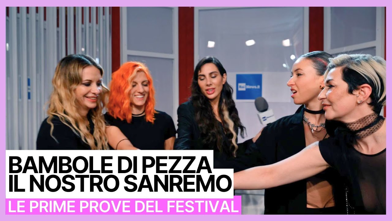 Sanremo 2026 -  Bambole di pezza alle prove con l'orchestra