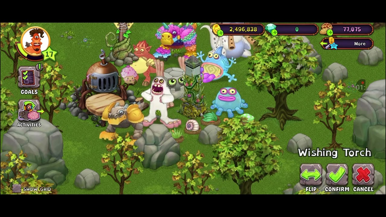 My singing monsters placing G'joob