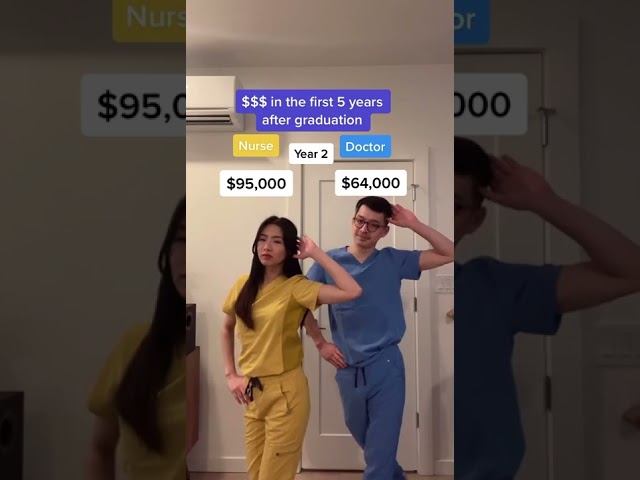 DOCTOR vs. NURSE: $ OVER 5 YEARS #shorts class=