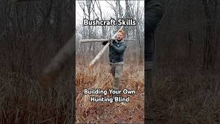 A quick summary of my hunting blind build! such a fun project #bushcraft #bushcraftsurvival #hunting