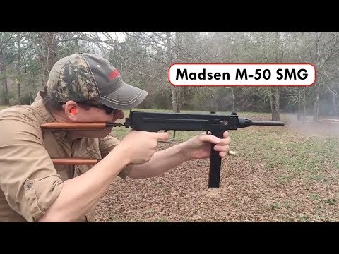 Shooting A Madsen M-50 Submachine Gun!