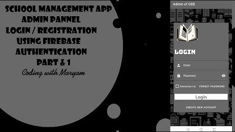 School Management app Login & Registration Screen Design & Authentication through Firebase Part 01