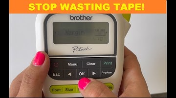 Set Margins and stop wasting tape with the Brother PTH110 P-touch label printer.