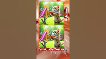 🧠 This Puzzle Will Outsmart You… Try It! 😵 #cat #spotthedifferencegam #puzzlegame