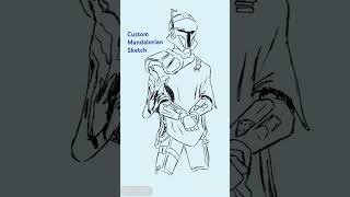 This is the way…I speed drew a custom #Mandalorian #SpeedPaint
