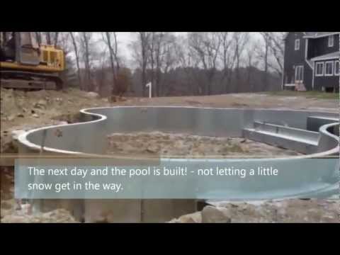 Winter In-ground Lagoon Pool Installation By Precision Pool -Middleton MA