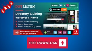 Download DWT WordPress Theme for Free | Best Directory &amp; Listing Theme (2025)