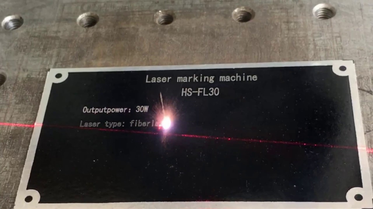 Laser Marking on silk screen Aluminum plate YouTube