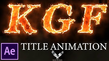 KGF Title animation in After Effects | Fire Text Animation | After Effects tutorials | KGF2