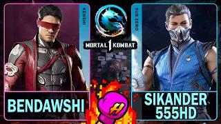MK1 Bendawshi (KENSHI) VS Sikander555HD (SUB-ZERO)🥊Mortal Kombat 1🥊4K 60ᶠᵖˢ