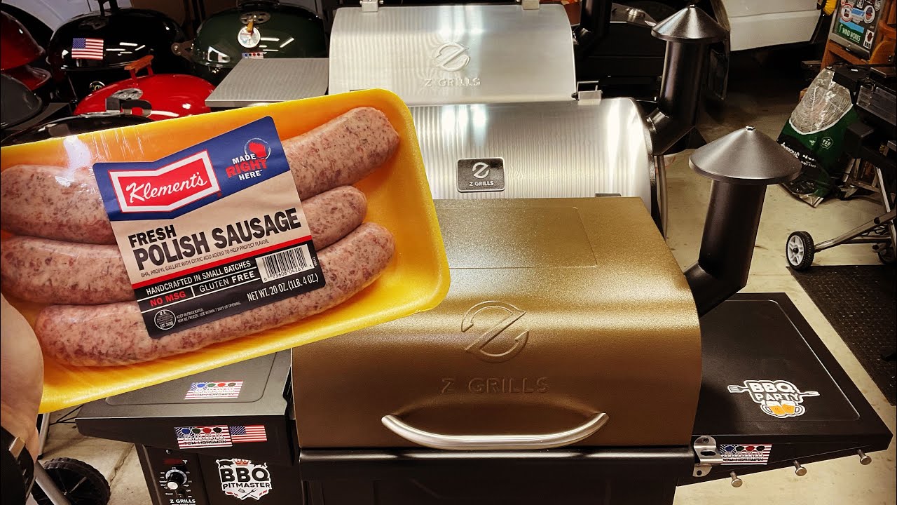 Smoked Polish Sausage For 3 Hours! Nice Smoke Ring!  / Z-Grills 600 Series, Affordable Pellet Grills