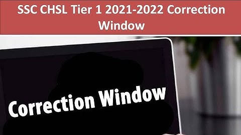 SSC CHSL form correction 2022 | SSC CHSL application form correction | chsl from mistakes solution |