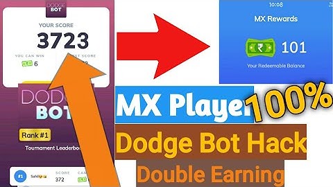 👋MX PLAYER DODGE BOT HACK TRICK EVERYONE GETS ₹20+₹20+₹20 HACK TRICK WORKING TRY NOWW..😍😍