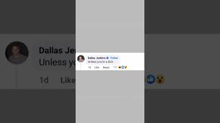 Dallas being Dallas
Facebook comment by verified Dallas Jenkins account.
To subscribe:
https://youtube.com/@point2theword Dallas being Dallas