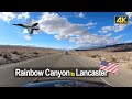 Driving from Rainbow Canyon to Lancaster with Jet Fighter encounter - Scenic Drive USA!