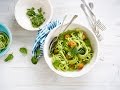 Alpro recipe  green pasta with chicken meatballs