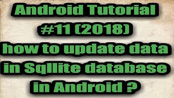 Update Data In Sqlite In Android