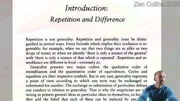 Difference and Repetition: Introduction