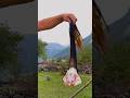 Juicy BEEF TAILS Cooked in a Oven on Fire-wood !Village life-ASMR Nature Cooking#shorts