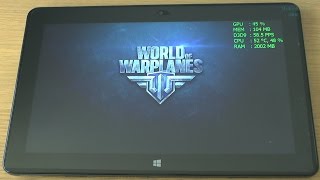 1# World of Warplanes test on tablet Intel Core M-5Y71 new Dell Venue 11 Pro 7140