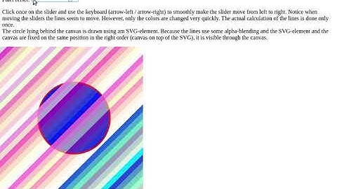 Color cycling using a HTML canvas