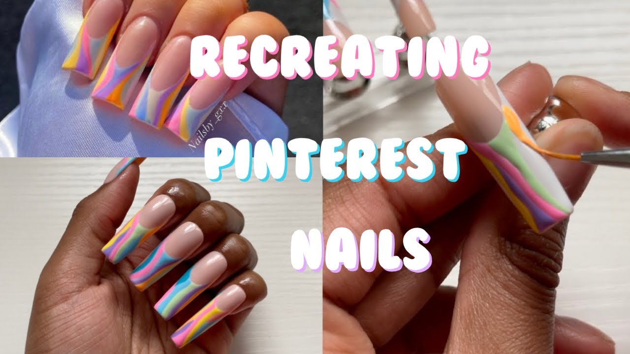 Recreating Pinterest Nails Ep. 1 | Abstract Nails | Press On Nails ...