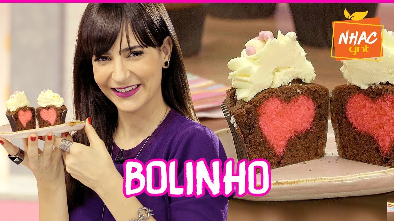CUPCAKE COM RECHEIO DE CORAÇÃO E COBERTURA DE CREME DE MASCARPONE - DANI NOCE - CREDO, QUE DELÍCIA!