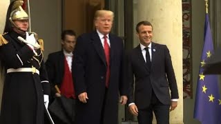 Centenaire du 11-Novembre: Macron accueille trump à l'Elysée