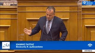 Ομιλία του Βουλευτή Δωδ/σου ΝΔ, Ιωάννη Παππά στο Σ/Ν του Υπ. Παιδείας & Θρησκευμάτων 28/07/2020.