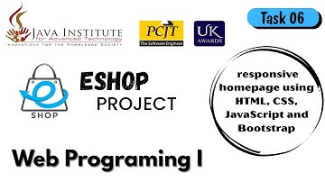 Design a responsive homepage using HTML, CSS, JavaScript and Bootstrap | E-shop | Java Institute