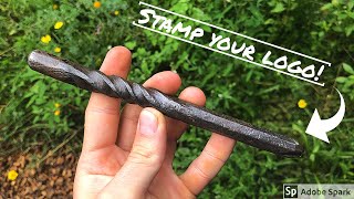 Forging a Touchmark Stamp out of an old Car Spring