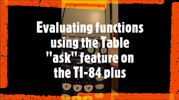 Evaluating functions on the TI84