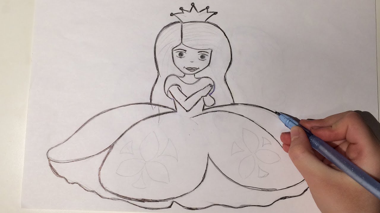 Девочка сделала нарисовать. Принцесса для рисования. Уроки рисования принцесс. Принцесса рисунок карандашом. Принцессы для срисовки.