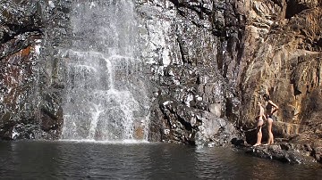 Aly and Ava at Fall Brook Falls