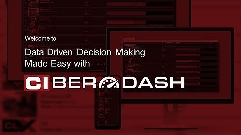 Data Driven Decision Making Made Easy With CIberDash