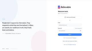 Believable | Write from your audience's reality | Full Product Demo