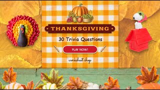 🦃 Gobble Up the Fun with a Thanksgiving Trivia Quiz - Part 1 | Educational Videos For Kids