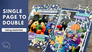 Halloween Scrapbooking Idea | Turn a Single Layout into a Double