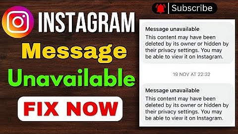 How to Fix ‘Instagram Message Unavailable’ (2024)