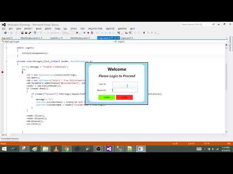 WPF Create Login Form with SQL Database