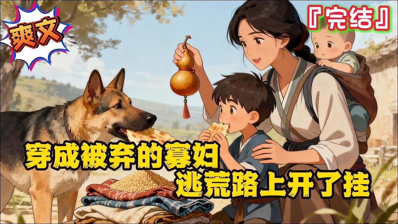 完结《穿成被弃的寡妇：逃荒路上开了挂》叶宁宁穿越成了被丢弃的寡妇， 身上背个娃，手上牵个娃奔走在逃荒的路上。没粮少物不怕，她有神器“小葫芦”…  