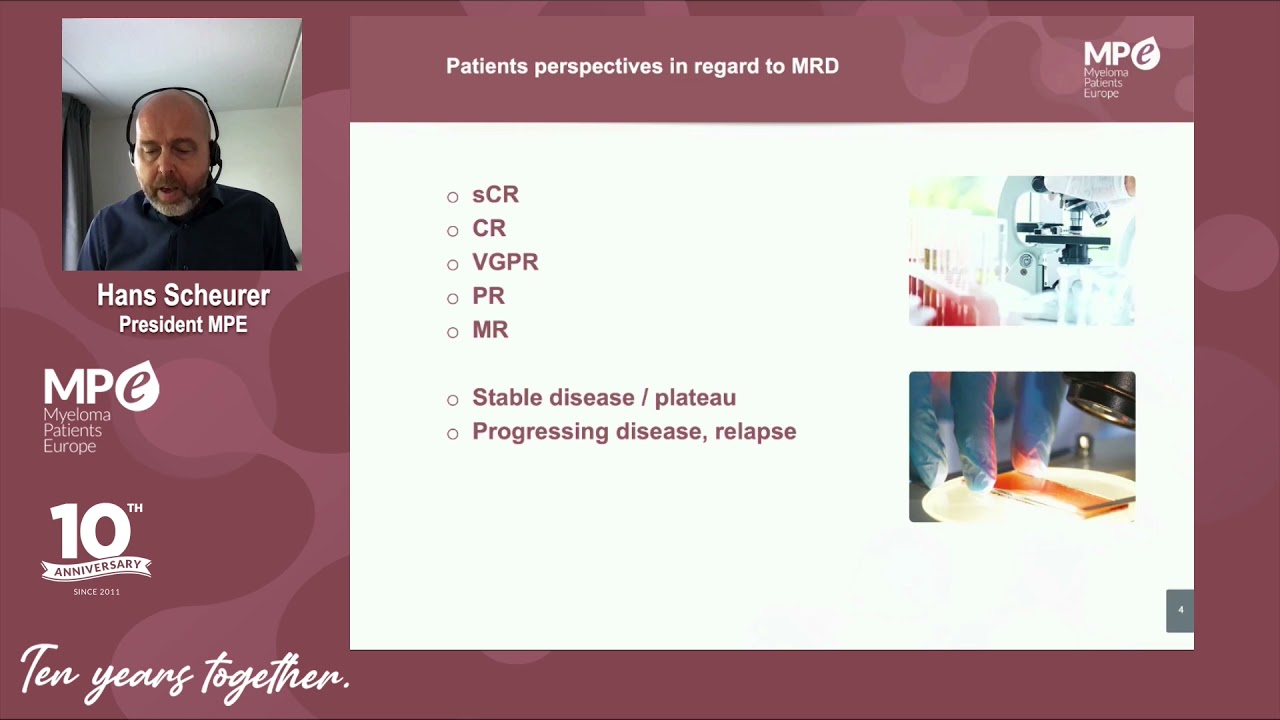 MPE Masterclass 2021 | Panel discussion on Minimal Residual Disease (MRD). Hans Scheurer