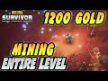 Mining the entire map 1200 gold collected  deep rock galactic survivor