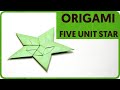 Origami Five Unit Star Variation 1 (Yamaguchi Makoto)