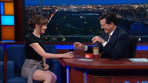 Stephen and Dakota Johnson Drink Tequila