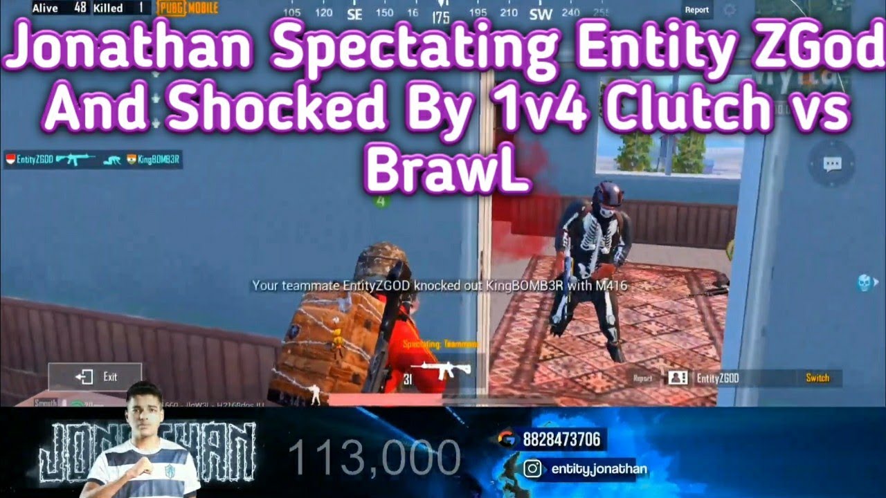 Entity ZGod 1 V 4 Clutch VS ETG BrawL | Tier 1 Scrims