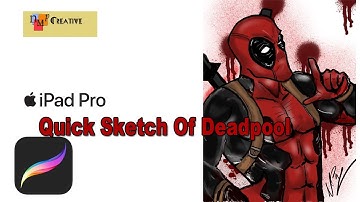 Deadpool drawing on Procreate