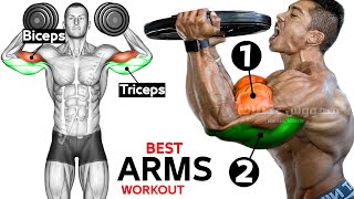 فجر عضلة  الذراعين كامل بهذه تمارين تمارين بايسبس و ترايسبس | biceps y triceps workout
