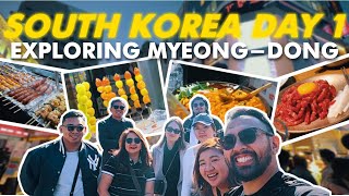 Exploring Myeongdong Night Market, Food Street, and Namsangol Hanok Village!(South Korea Trip Day 1)