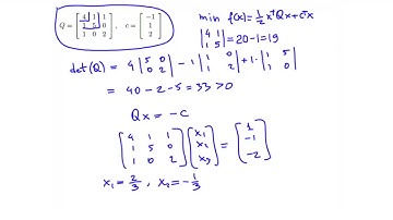 Using Optimality Conditions: Quadratic and General Case